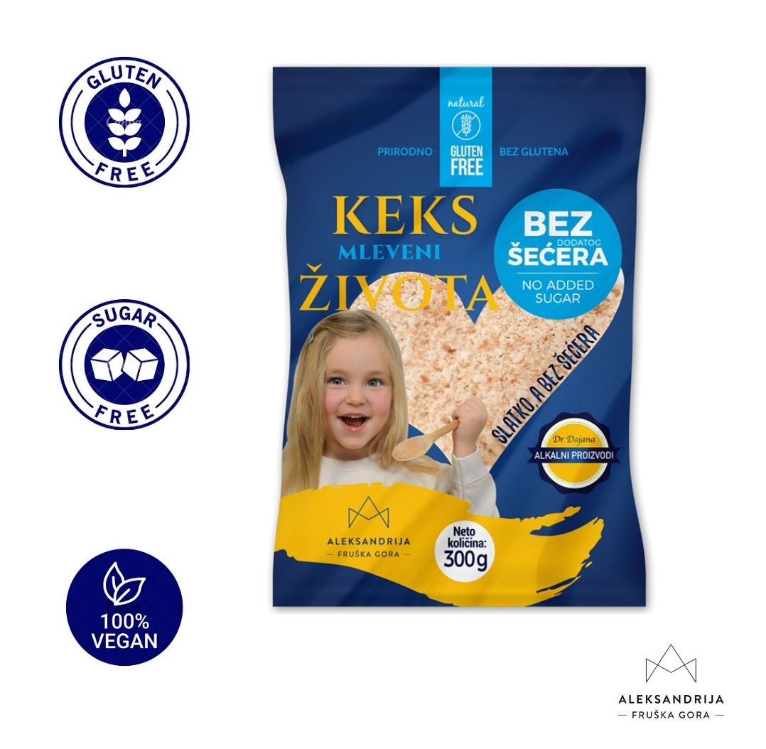 Александрија Мелен кекс без шеќер 300гр.