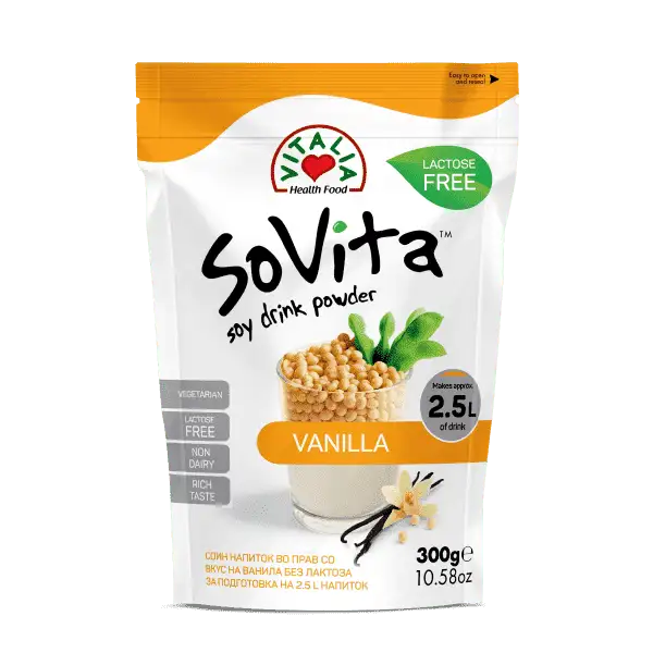 Qumësht soje Sovita me vanilje 300g.