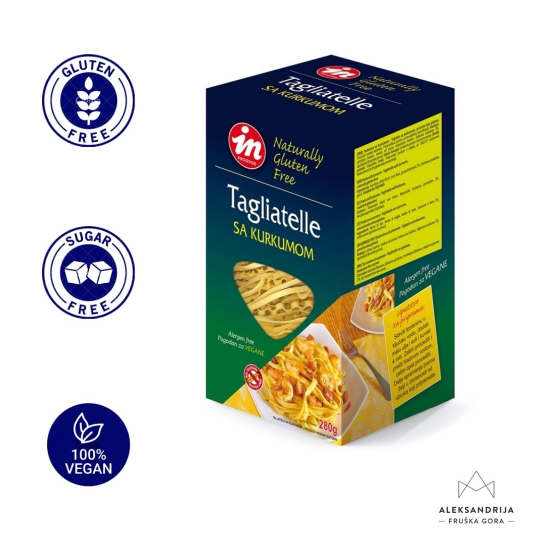 Tagliatelle me shafran të Indisë 280g.