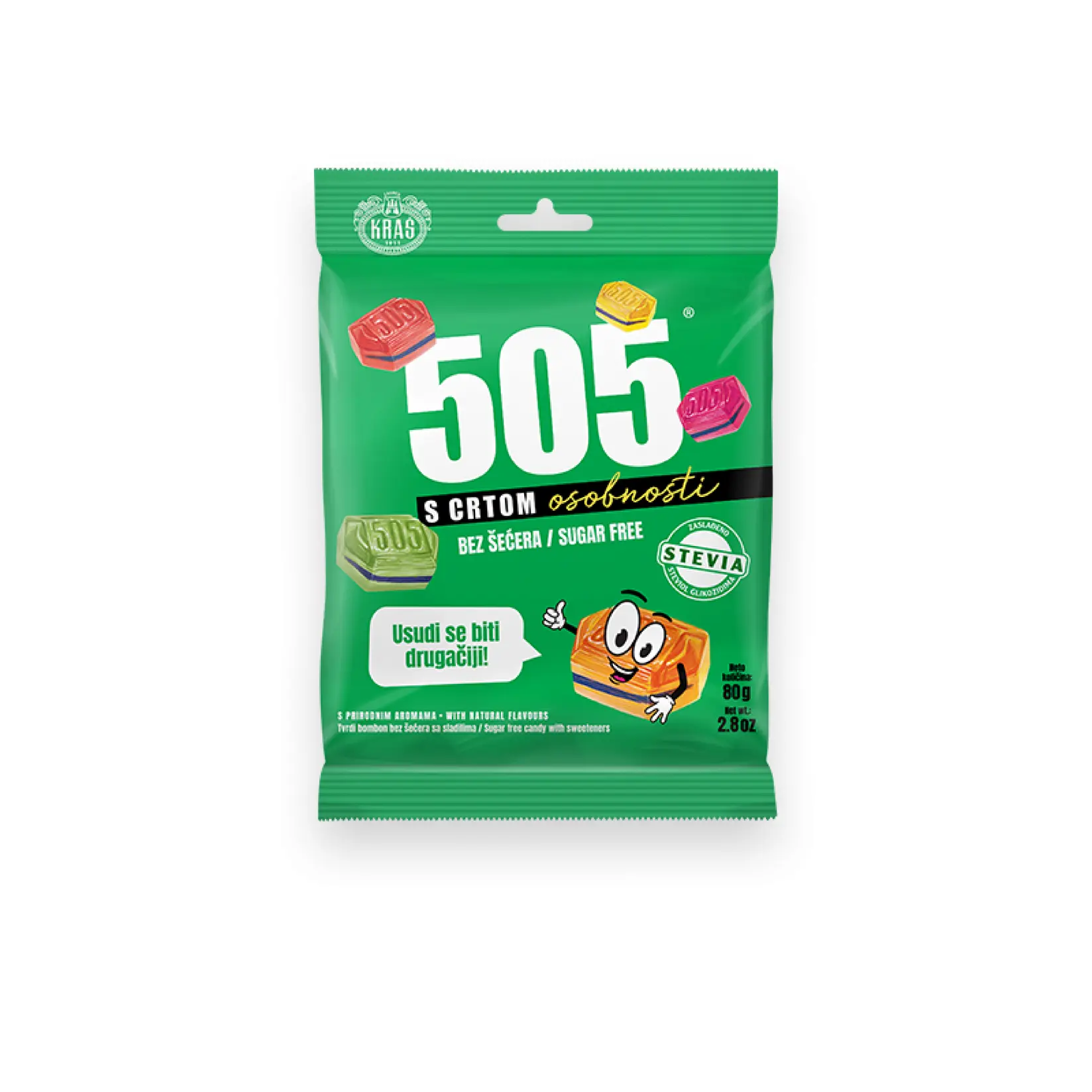 505 candies without sugar 80g.